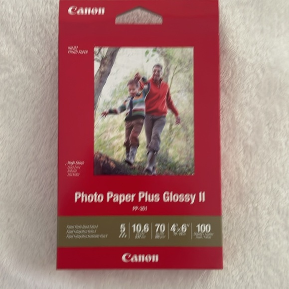 Canon Red Photo Paper Plus Glossy II Pack of 4 - Picture 2 of 3